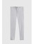 Erkek Slim Fit Beli Lastikli Ipli Fermuarlı Likralı Rahat Gri Jogger Pantolon 2