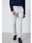 Erkek Slim Fit Beli Lastikli Ipli Fermuarlı Likralı Rahat Gri Jogger Pantolon 3