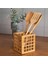 Mutfak Bambu Kare Modern Tasarımlı Kare Kaşıklık 13*13*15 cm 1