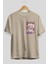 Alice Cartelet 12 Ön Sol Baskılı Oversize T-Shirt Erkek Kadın Unisex Pamuk Bisiklet Yaka Tişort 2