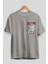 Bakı Hanma Ön Sol Baskılı Oversize T-Shirt Erkek Kadın Unisex Pamuk Bisiklet Yaka Tişort 2