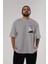 Takashi Mitsuya Ön Sol Baskılı Oversize T-Shirt Erkek Kadın Unisex Pamuk Bisiklet Yaka Tişort 5