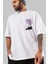 Takashi Mitsuya Ön Sol Baskılı Oversize T-Shirt Erkek Kadın Unisex Pamuk Bisiklet Yaka Tişort 3