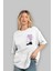 Takashi Mitsuya Ön Sol Baskılı Oversize T-Shirt Erkek Kadın Unisex Pamuk Bisiklet Yaka Tişort 4