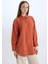Relax Fit Basic Düz Uzun Kollu Gömlek Tunik D7346AX25SP 4