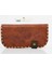 Inek Figürlü Büyük Cüzdan Etnik Bohem Retro Vintage Style - Kahverengi 4
