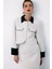 1549-6525 Taş Kadın Kontrast Kısa Tüvit Ceket 1