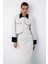 1549-6525 Taş Kadın Kontrast Kısa Tüvit Ceket 2