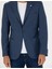 Erkek Açık Lacivert Slim Fit Keten Karışımlı Blazer Ceket 50277318-VR059 6