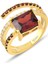 Garnet Zirconia Taşlı Harmonic Twist Yüzük 1