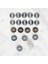 Manyetik Mat Gümüş Metal 5 Li Çıt Çıt Set 4