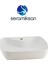 Lucida Oval Beyaz Delikli Lavabo 55 cm A002561H 4