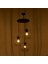 Nisa Luce Burgaz 3'lü Avize - Siyah - 85X30X30 cm 3