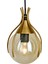 Nisa Luce Kınalı Tekli Cam Avize - Eskitme / Bal - 65X20X20 cm 3