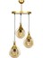 Nisa Luce Kınalı 3'lü Cam Avize - Eskitme / Bal - 85X30X30 cm 1