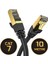 Cat 7 Ethernet Kablosu 10 Gigabit/s 600 Mhz Premium Metal Zırhlı RJ45 Konnektör 2