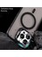 Apple iPhone 15 Pro Max ile Uyumlu Lens Hediyeli Kapak Kamera Korumalı Wireless Şarj Özellikli Standlı Premium Kılıf - Gri 5