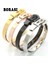 8mm Genişlik Gül Altın Ünlü Moda Takı Bileklik Unisex Womenerkek Takı 4 Renk Altın Renk Yuvarlak Trendy Kemer Bilezik Bilezik (Yurt Dışından) 1