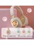 Ms-B4 Sevimli Sincap/kedi Kablosuz Bluetooth Kulaklık Rgb Işık Kız Çocuklar Stereo Müzik Kulaklık Hediye-Beyaz/sevimli Kedi (Yurt Dışından) 3