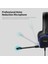 Ipega PG-R006 Profesyonel 3.5mm Kablolu Stereo Kulaklık Müzik Oyun Kulaklık Ps4 Pc Telefon Için Mikrofon Ile-Mavi (Yurt Dışından) 3