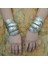 2- Gümüş 31 Stijl Nieuwe Çingene Kare Çiçek Metal Tibet Gümüş Vintage Retro Moda Manşet Bilezik Bileklik Onun Noel Paar Hediye Için (Yurt Dışından) 3