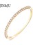 1 Adet Altın Rengi--3 Jınju Lüks Altın Renk Charm Bilezikler Kadınlar Için Bakır Kübik Zirkonya Manşet Braclet Femme Dubai Moda Takı (Yurt Dışından) 1