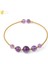 Yanyuan Yeşim Csja Doğal Kristal Bilezik Tel Sarma Yuvarlak Taş Antik Altın Renk Kadınlar Kızlar Için Manşet Bilezikler Trendy Takı Pulsera G564 (Yurt Dışından) 2
