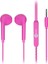EH104 Kablolu 3.5mm Jacklı Kulak İçi Mikrofonlu Kulaklık Pembe 1