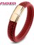 Iç Çevre 220MM Stili SJ010R Mozo Moda Retro Erkekler Takı Örgülü Deri Kadın El Yapımı Yüksek Li Bilezik Trendy Paslanmaz Çelik Toka Bilek Bandı 010 (Yurt Dışından) 1