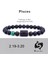XL-23CM Tarzı No.1 Boyutu Yenı 8mm Siyah Taş Beadonstellation Çift Bilezik Erkekler Kadınlar Için Bilezikler Pulseras Masculina Hombre Erkek Erkek Mücevherat (Yurt Dışından) 1