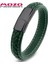 Iç Çevre 210MM Stili SH010G Mozo Moda Retro Erkekler Takı Örgülü Deri Kadın El Yapımı Yüksek Li Bilezik Trendy Paslanmaz Çelik Toka Bilek Bandı 010 (Yurt Dışından) 1