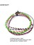 L21-23CM Stili Pas Kırmızısı Aızhcraft 17 Renk Çift Renkli Tibet Budist Aşk Şanslı Charm Bilezik ve Halhal Kadın Erkek Halat Takı Himalaya Hediye (Yurt Dışından) 3