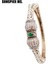 MTSL9006YEŞİL Yeni Vintage Türk Kadın Yeşil Manşet Bileklik Bileklik Hint Kristal Çiçek Bileklik Reçine Pulseiras Feminino Bijuteri (Yurt Dışından) 1