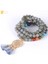 Lav Csja Japamala 108 Mala Boncuk 8 mm Doğal Taş Bilezik Dream Catcher Püskül Charm Bilezik Çakra Namaz Tespih Takı F484 (Yurt Dışından) 4