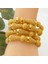 B-12-4pcs Anııd Kadınlar Charm Bilezik Bileklik 24K Altın Renk Takı Dubai Saf Çocuklar Manşet Çiçek Bebek Bileklik Ese Afrika Tasarımcısı (Yurt Dışından) 4