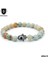 Amazonit Altın Fatima Hamsa Altın Renk El Mala El Bilekliği Siyah Lav Taş Nazar Muska Erkekler Kadınlar Için Bilezikler Ht-5 (Yurt Dışından) 4