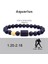 M-19CM Stili No.9 Boyutu Yenı 8mm Siyah Taş Beadonstellation Çift Bilezik Erkekler Kadınlar Için Bilezikler Pulseras Masculina Hombre Erkek Erkek Mücevherat (Yurt Dışından) 1