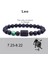 L-21CM Tarzı No.5 Boyutu Yenı 8mm Siyah Taş Beadonstellation Çift Bilezik Erkekler Kadınlar Için Bilezikler Pulseras Masculina Hombre Erkek Erkek Mücevherat (Yurt Dışından) 2
