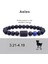 L-21CM Tarzı No.5 Boyutu Yenı 8mm Siyah Taş Beadonstellation Çift Bilezik Erkekler Kadınlar Için Bilezikler Pulseras Masculina Hombre Erkek Erkek Mücevherat (Yurt Dışından) 4