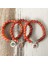 18CM Tarzı Bronz Buda Erkekler Kadınlar Mala Om Carnelian Bilezikler Lotus Buda Yoga Charm Bilek Kırmızı A-Gate Boncuklu Bilek Boho Yoga Kırmızı Takı (Yurt Dışından) 3