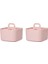2pcs Caddys Organizatör, Saplı Istiflenebilir Plastik Caddy'ler, Masa Caddy'leri, Sanat Organizatörleri ve Depolama, Makyaj Caddy'leri Pembe (Yurt Dışından) 1