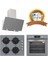Buhar Destekli Airfrayer Gri Cam Ankastre Set 3457 - CS5335S01- BO65P4S01 1