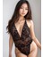 Sırtı Ip Detaylı Siyah Dantel Babydoll 1