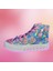 Hologram Pembe Işıltılı Kalpler ve Taşlar Tasarım Çocuk Spor Ayakkabı Sneaker 1