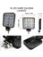 Araç Iş Makinesi Çalışma Sis Lambası 16 LED Projektör Off Road Tekne Kamyon Traktör 4 Ad. 4