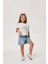 Lastikli Bel Normal Buz Kadın Denim Şort 232 Lcg 121008 Wave Lıght 1