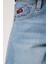 Lastikli Bel Normal Buz Kadın Denim Şort 232 Lcg 121008 Wave Lıght 3