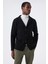 Klasik Yaka Slim Fit Siyah Erkek Kazak 241 Lcm 242007 Merlo Sıyah 3