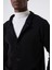 Klasik Yaka Slim Fit Siyah Erkek Kazak 241 Lcm 242007 Merlo Sıyah 4
