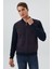 Fermuarlı Yaka Lacivert - Bordo Erkek Sweatshirt231 Lcm 241050 Barn Lacivert-Bordo 2